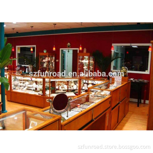 High quality jewelry shop showcase glass display counter